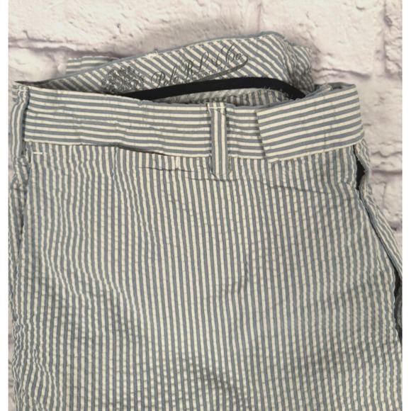 Polo Ralph Lauren Other - Polo Ralph Lauren Seersucker‎ Chino Shorts Men 36 Blue White Stripe Suffield Fit